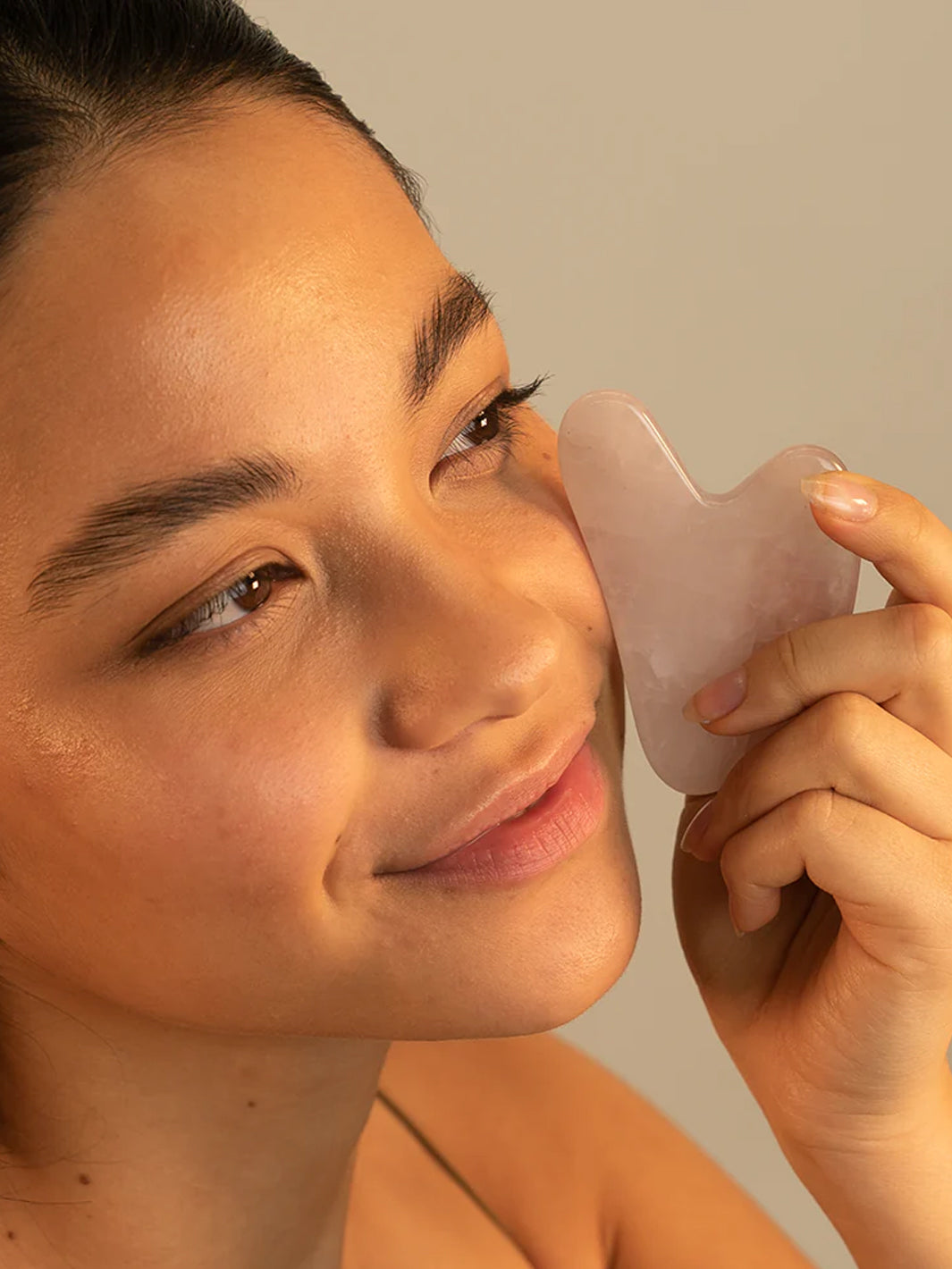 Rose Quartz Gua Sha Facial Sculpting Tool