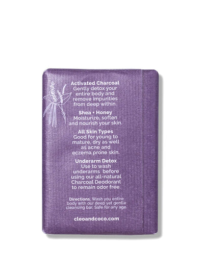 Charcoal Cleanse | Face + Body Bar | Lavender Vanilla