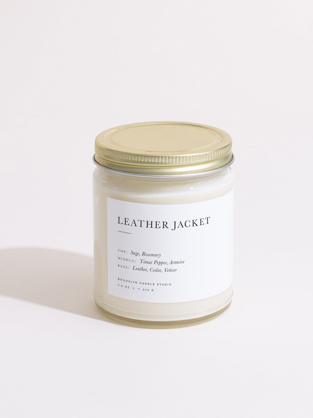Leather Jacket Minimalist Candle | Leather